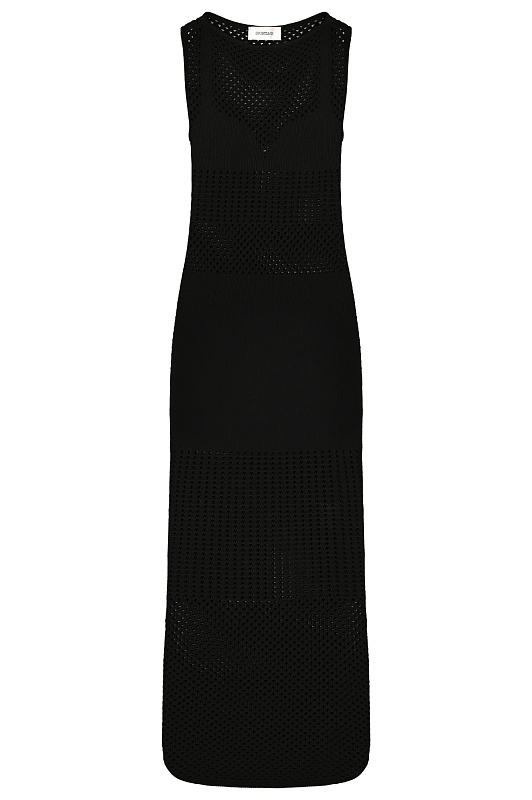 Ажурное платье макси SPORTMAX Черный Женский SPXFESTA 2612321012600 Ажурное платье макси SPORTMAX Черный Женский SPXFESTA 2612321012600