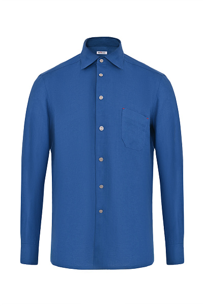 Льняная рубашка с карманом KITON Льняная рубашка с карманом KITON