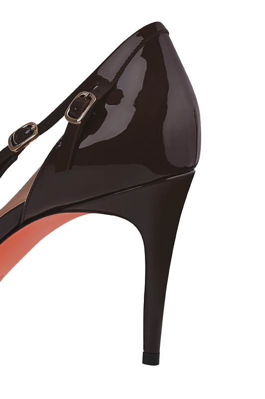 Лаковые туфли-лодочки SANTONI Темно-коричневый Женский WDXG72423HIANVHD Лаковые туфли-лодочки SANTONI Темно-коричневый Женский WDXG72423HIANVHD