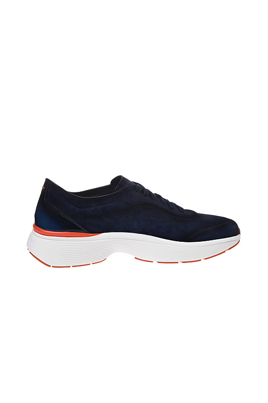 Кожаные кроссовки на шнуровке SANTONI Темно-синий Мужской MBBG22070BARTSOGU60 Кожаные кроссовки на шнуровке SANTONI Темно-синий Мужской MBBG22070BARTSOGU60