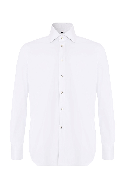 Хлопковая рубашка стрейч KITON Белый Мужской UCCH0296001 Хлопковая рубашка стрейч KITON Белый Мужской UCCH0296001
