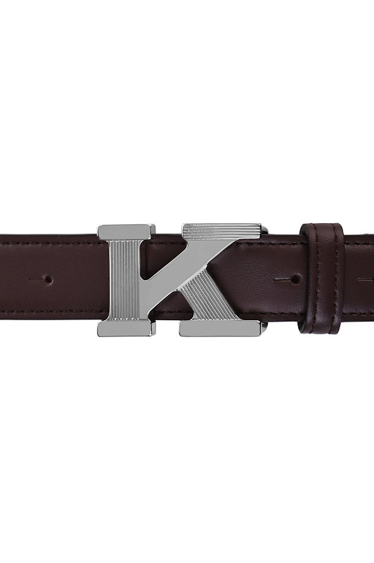 Кожаный ремень с пряжкой KITON Темно-коричневый Женский DCKG25PN014640 Кожаный ремень с пряжкой KITON Темно-коричневый Женский DCKG25PN014640