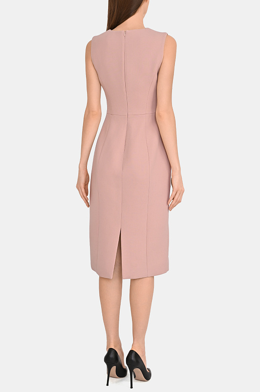 Шерстяное платье миди KITON Розовый Женский D61332K05P5437000 Шерстяное платье миди KITON Розовый Женский D61332K05P5437000