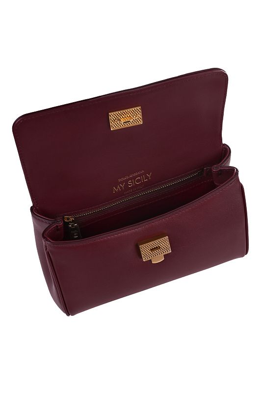 Кожаная сумка с клапаном DOLCE & GABBANA Бордовый Женский BB7864B7321 Кожаная сумка с клапаном DOLCE & GABBANA Бордовый Женский BB7864B7321