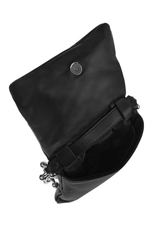 Кожаная сумка с цепью SPORTMAX Черный Женский SPXSOFFYMINI 261251103160 Кожаная сумка с цепью SPORTMAX Черный Женский SPXSOFFYMINI 261251103160