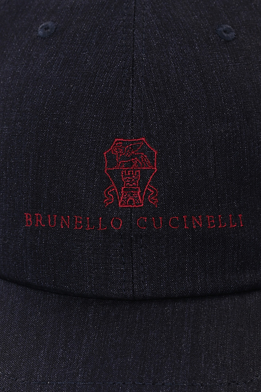 Льняная кепка BRUNELLO CUCINELLI Темно-синий Мужской MH2489850 Льняная кепка BRUNELLO CUCINELLI Темно-синий Мужской MH2489850