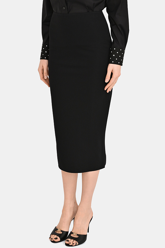 Облегающая юбка миди DOLCE & GABBANA Черный Женский F4C8HT FUGO7 Облегающая юбка миди DOLCE & GABBANA Черный Женский F4C8HT FUGO7