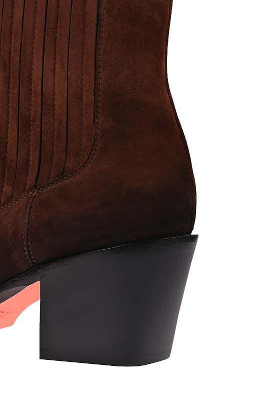 Кожаные ботильоны казаки SANTONI Темно-коричневый Женский WTOG71799BJ2NAEAS26 Кожаные ботильоны казаки SANTONI Темно-коричневый Женский WTOG71799BJ2NAEAS26
