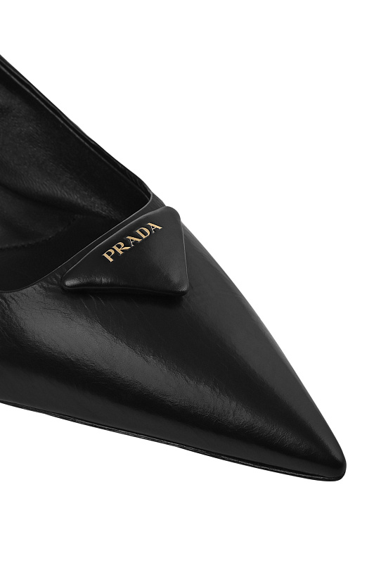 Кожаные туфли PRADA Черный Женский 1I188O055070 Кожаные туфли PRADA Черный Женский 1I188O055070