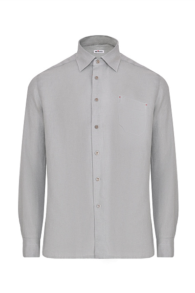 Льняная рубашка с карманом KITON Льняная рубашка с карманом KITON