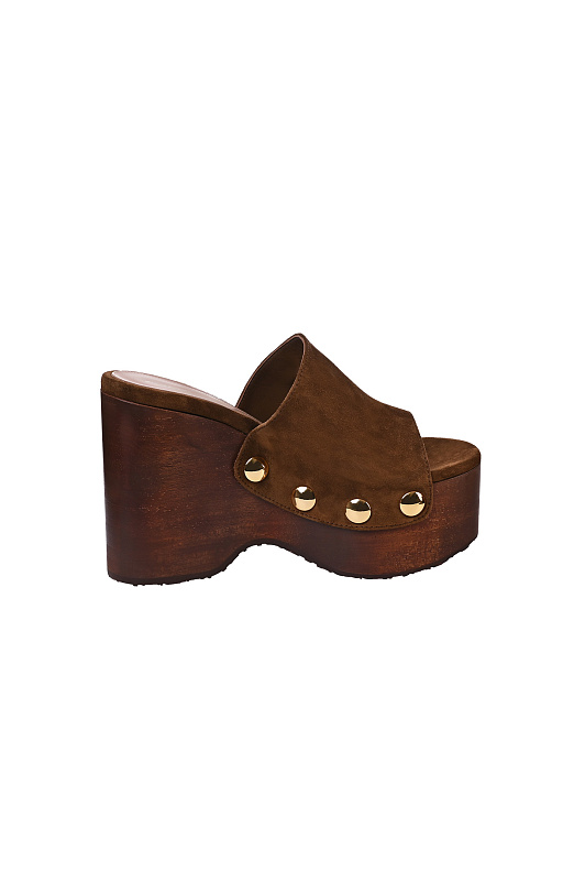 Кожаные сабо GIANVITO ROSSI Коричневый Женский G10201.60LEG.CAMTEXA Кожаные сабо GIANVITO ROSSI Коричневый Женский G10201.60LEG.CAMTEXA