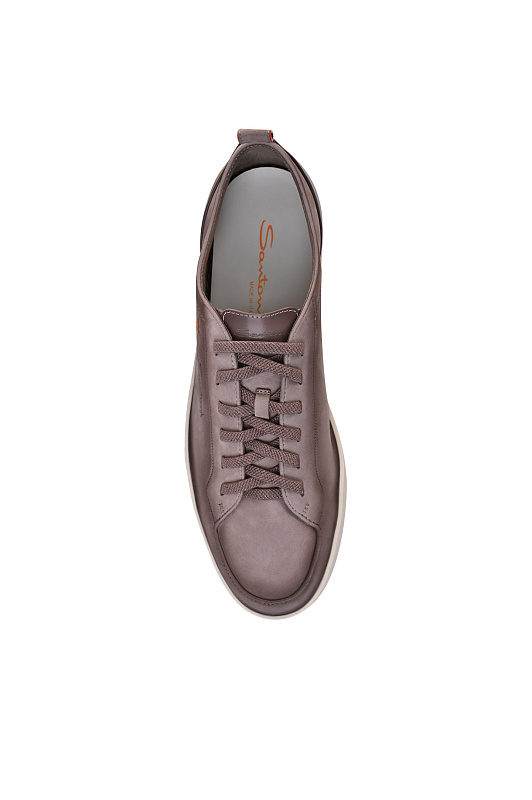 Кожаные кеды SANTONI Бежевый Мужской MBNG22184TIRTFEH Кожаные кеды SANTONI Бежевый Мужской MBNG22184TIRTFEH