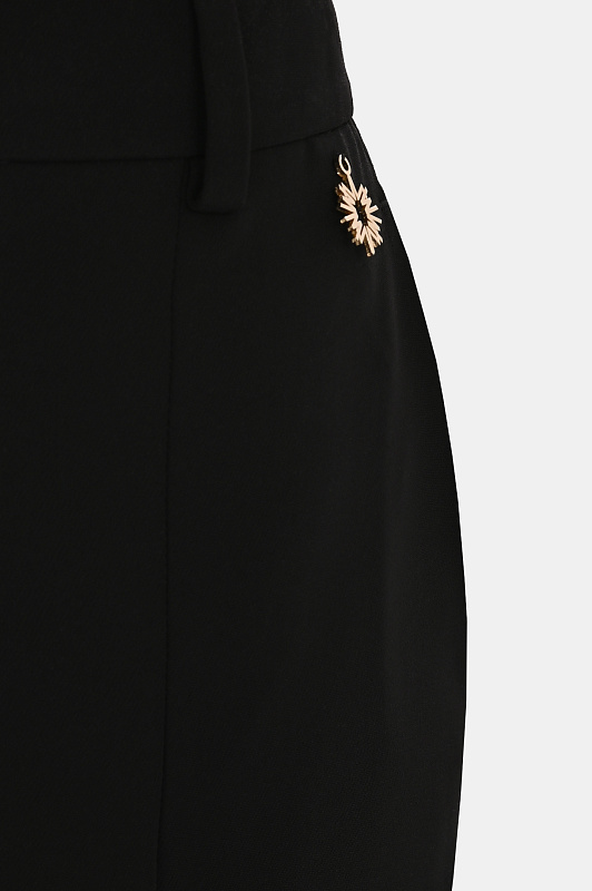 Широкие брюки палаццо ZUHAIR MURAD  Черный Женский RTR26307 CRCA018 