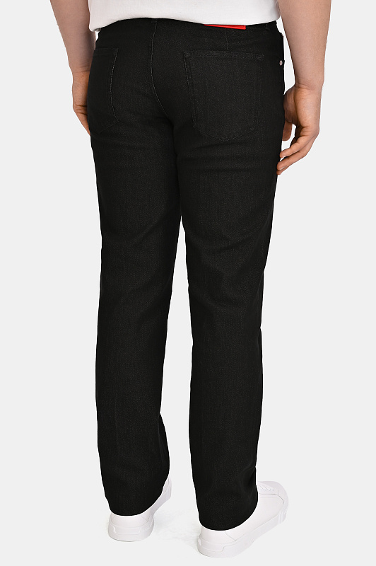 Прямые джинсы со стрелками KITON Черный Мужской UPR005LK0624H0