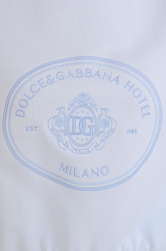Хлопковый свитшот с логотипом DOLCE & GABBANA  Голубой Женский F9Q92Z GDDMO
