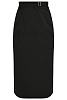 Шерстяная юбка с ремнем SPORTMAX Черный