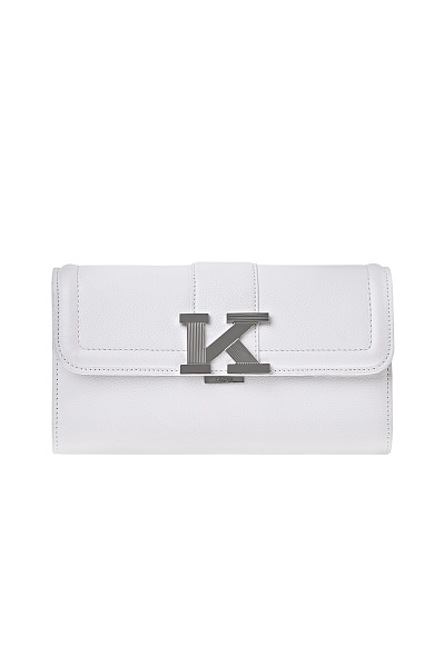 Кожаный клатч с клапаном KITON