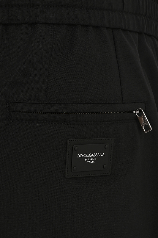 Зауженные брюки на кулиске DOLCE & GABBANA  Черный Мужской GYACET GJ275