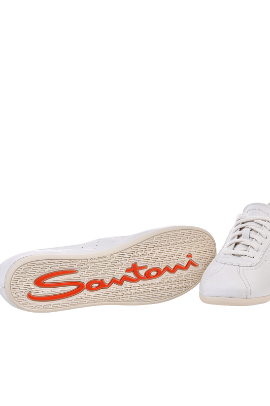 Кожаные кеды SANTONI Белый Женский WBYG61449TIRTFIYI80 Кожаные кеды SANTONI Белый Женский WBYG61449TIRTFIYI80