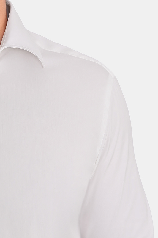 Хлопковая рубашка стрейч KITON Белый Мужской UCCH0296002 Хлопковая рубашка стрейч KITON Белый Мужской UCCH0296002
