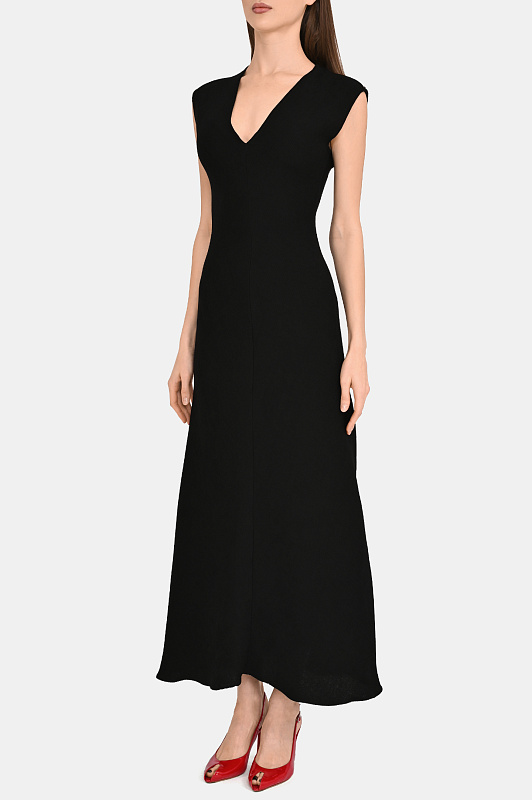 Платье макси SPORTMAX Черный Женский SPXPECORA 2612221031600