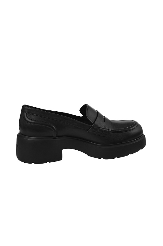 Кожаные лоферы на платформе SANTONI Черный Женский WUEG71868SMOTDYLN01