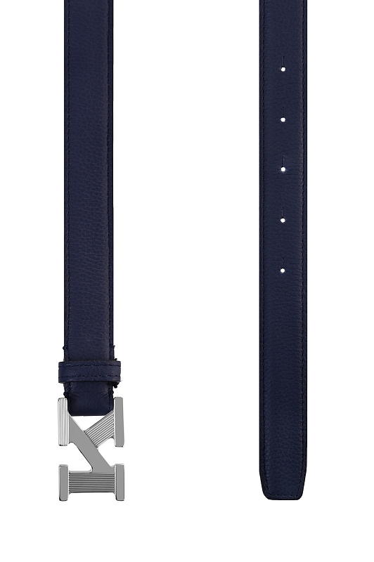 Фактурный ремень с пряжкой KITON Темно-синий Женский DCKG25PN014540