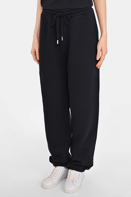 Хлопковые брюки джоггеры JACQUEMUS Темно-синий Женский PAW00656AJ00262 Хлопковые брюки джоггеры JACQUEMUS Темно-синий Женский PAW00656AJ00262
