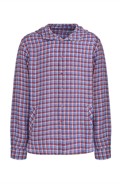 Льняная рубашка в клетку KITON
