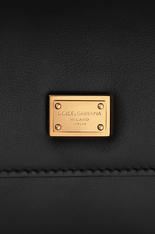 Кожаная сумка с клапаном DOLCE & GABBANA Черный Женский BB7864B7321 Кожаная сумка с клапаном DOLCE & GABBANA Черный Женский BB7864B7321