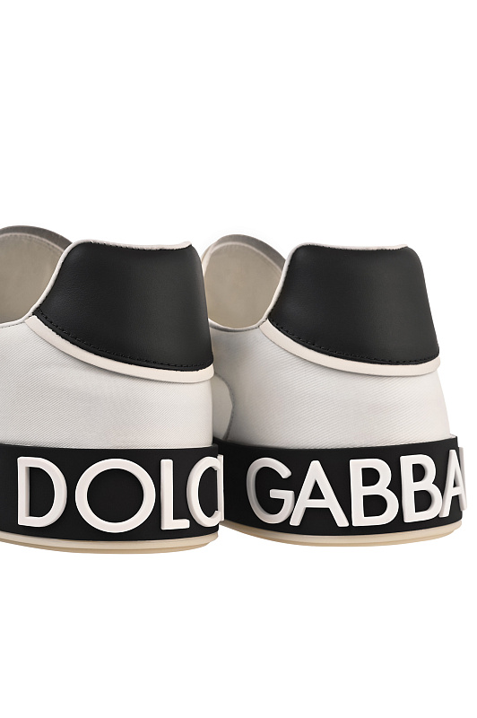 Кожаные кроссовки DOLCE & GABBANA Молочный Мужской CS2392 A0136 Кожаные кроссовки DOLCE & GABBANA Молочный Мужской CS2392 A0136