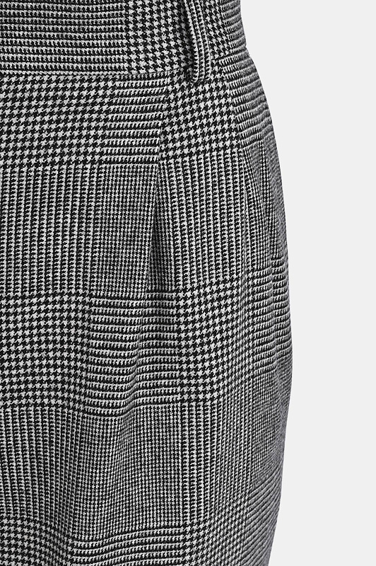 Широкие брюки в клетку DOLCE & GABBANA  Черно-белый Женский FTC17T FQ2O5