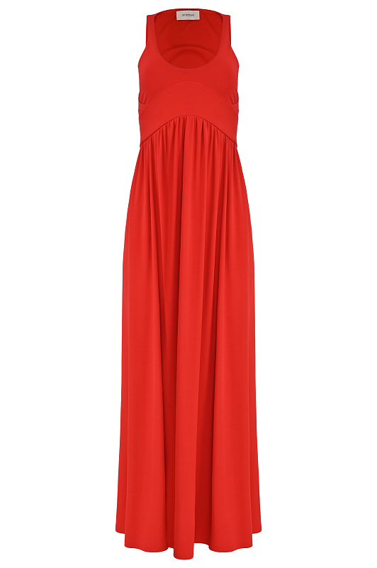 Вискозное платье макси SPORTMAX Красный Женский SPXPANINO 2612621052600 Вискозное платье макси SPORTMAX Красный Женский SPXPANINO 2612621052600