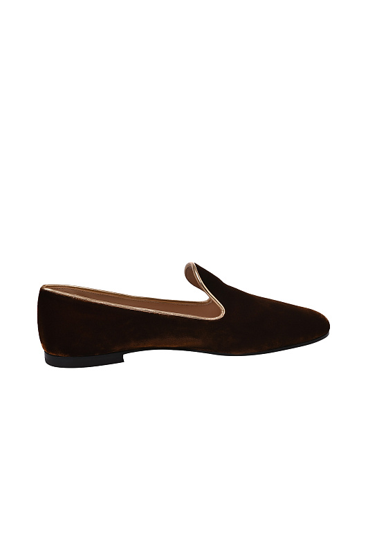 Бархатные лоферы GIANVITO ROSSI Коричневый Женский G25332.05CUO.XVKBWME Бархатные лоферы GIANVITO ROSSI Коричневый Женский G25332.05CUO.XVKBWME