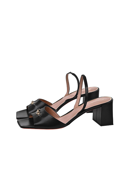 Кожаные босоножки SANTONI Черный Женский WHPG72055HA2NWLN Кожаные босоножки SANTONI Черный Женский WHPG72055HA2NWLN