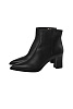Кожаные ботильоны на каблуке SANTONI Черный