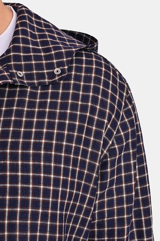 Льняная рубашка с капюшоном KITON Фиолетовый Мужской UMCMARH096361 Льняная рубашка с капюшоном KITON Фиолетовый Мужской UMCMARH096361