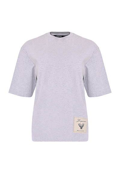 Хлопковая блуза с нашивкой JACQUEMUS