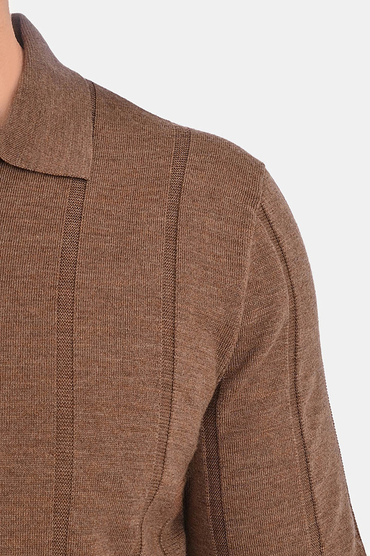 Поло с узором CANALI Коричневый Мужской MK02483 C1134 Поло с узором CANALI Коричневый Мужской MK02483 C1134