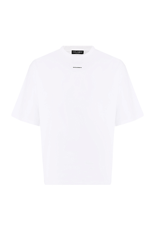 Свободная футболка с логотипом DOLCE & GABBANA Белый Мужской G8PB8T G7PYR Свободная футболка с логотипом DOLCE & GABBANA Белый Мужской G8PB8T G7PYR