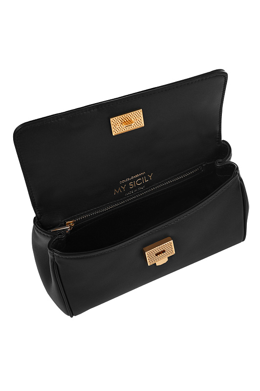 Кожаная сумка с клапаном DOLCE & GABBANA Черный Женский BB7864B7321 Кожаная сумка с клапаном DOLCE & GABBANA Черный Женский BB7864B7321