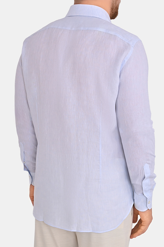 Льняная рубашка MANDELLI Голубой Мужской P26-TAILOR-5701-079 Льняная рубашка MANDELLI Голубой Мужской P26-TAILOR-5701-079