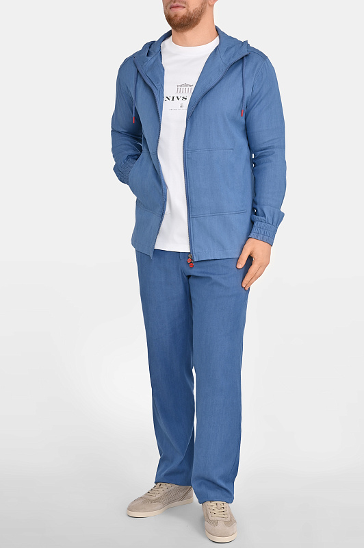 Хлопковые брюки KITON Голубой Мужской UPN01H0969603 Хлопковые брюки KITON Голубой Мужской UPN01H0969603