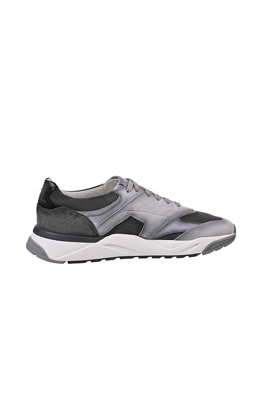 Кожаные кроссовки SANTONI Серый Мужской MBIG22112BGRGMEUG40 Кожаные кроссовки SANTONI Серый Мужской MBIG22112BGRGMEUG40