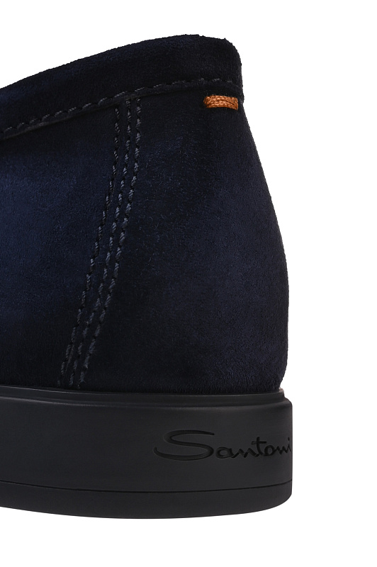 Замшевые лоферы SANTONI Темно-синий Мужской MGAG18829OOTSEAAU60 Замшевые лоферы SANTONI Темно-синий Мужской MGAG18829OOTSEAAU60