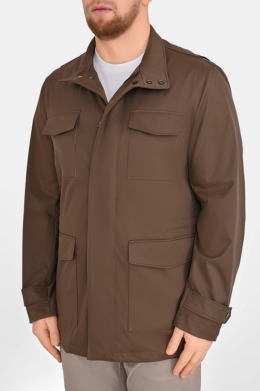 Куртка с карманами KITON Коричневый Мужской UW2317V0824H07003
