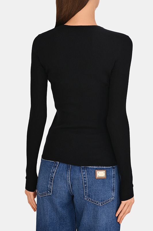 Тонкий кардиган с пуговицами DOLCE & GABBANA Черный Женский FXVF5T JBW25 Тонкий кардиган с пуговицами DOLCE & GABBANA Черный Женский FXVF5T JBW25
