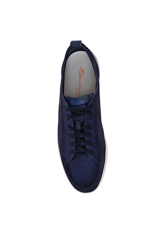 Замшевые кеды SANTONI Темно-синий Мужской MBNG22184TIRTFEH Замшевые кеды SANTONI Темно-синий Мужской MBNG22184TIRTFEH