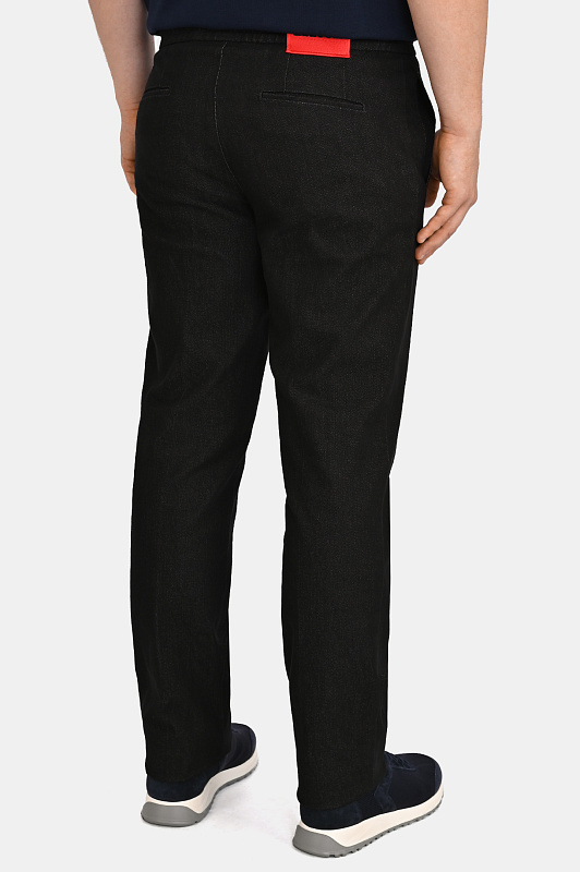 Фактурные брюки KITON Черный Мужской UPLACRK0624H0 Фактурные брюки KITON Черный Мужской UPLACRK0624H0