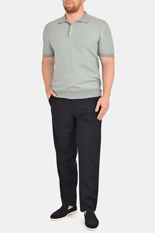 Фактурное поло CANALI Зеленый Мужской C0127MK02461